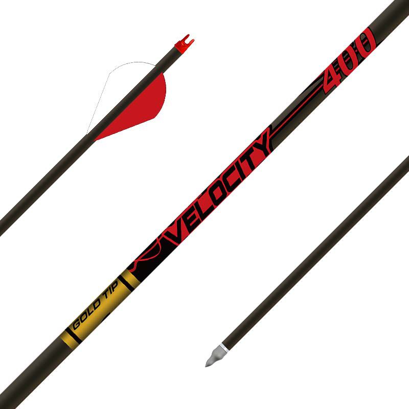 Gold Tip Velocity Valkyrie XT 400 Spine 6-Pack Bow Hunting Arrows 